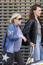 MILLA JOVOVICH Out Shopping with Her Mom in West Hollywood 01/23/2019