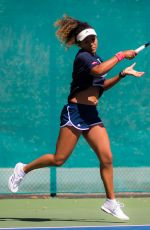 NAOMI OSAKA Practises at 2019 Dubai Duty Free Tennis WTA Championships in Dubai 02/18/2019
