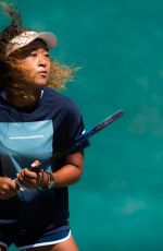 NAOMI OSAKA Practises at 2019 Dubai Duty Free Tennis WTA Championships in Dubai 02/18/2019