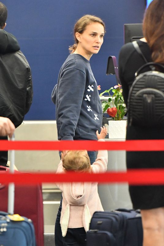 NATALIE PORTMAN at Los Angeles International Airport 02/14/2019