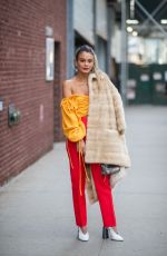 NATHALIE KELLEY Out at New york Fashion Week 02/10/2019