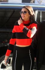 NINA DOBREV Arrives at CBS Studio in New York 02/28/2019