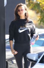 NINA DOBREV Out with Her Dog in Hollywood 02/25/2019
