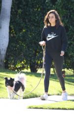 NINA DOBREV Out with Her Dog in Hollywood 02/25/2019