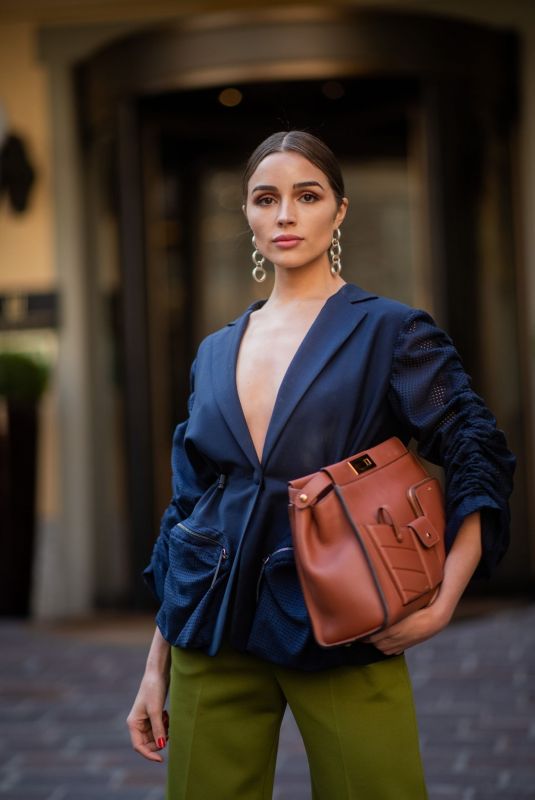 OLIVIA CULPO Leaves Fendi Fashion Show at MFW in Milan 02/21/2019