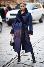 OLIVIA CULPO Out at Milan Fashion Week 02/22/2019