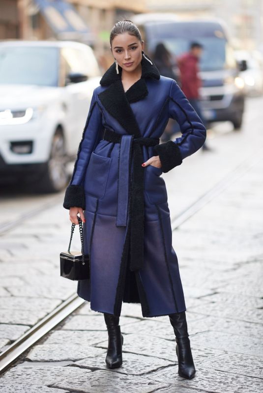 OLIVIA CULPO Out at Milan Fashion Week 02/22/2019