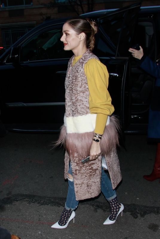 OLIVIA PALERMO Arrives at Jonathan Simkhai Show at New York Fashion Week 02/09/2019