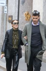 OLIVIA PALERMO Shopping at Fratelli Rossetti Boutique in Milan 02/24/2019