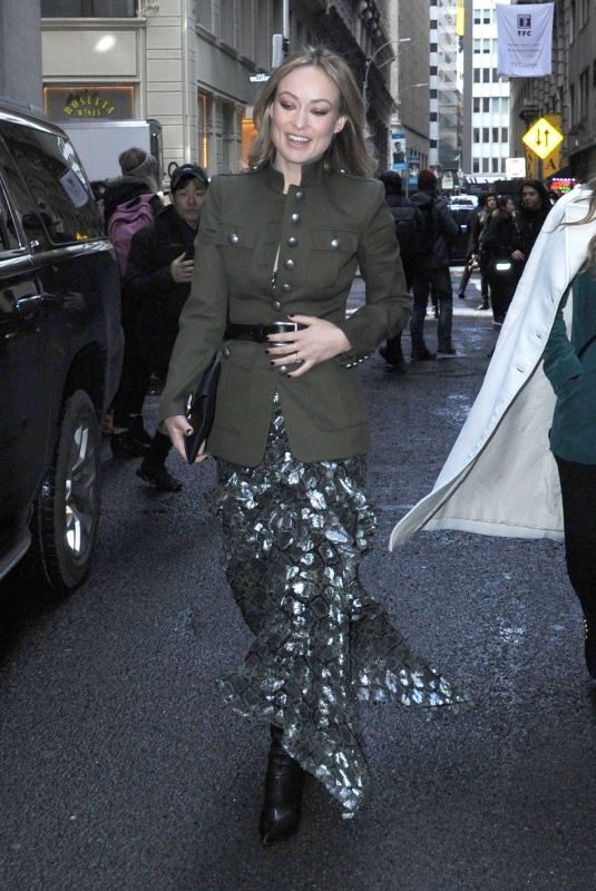 OLIVIA WILDE Leaves Michael Kors Fashion Show in New York 02/13/2019