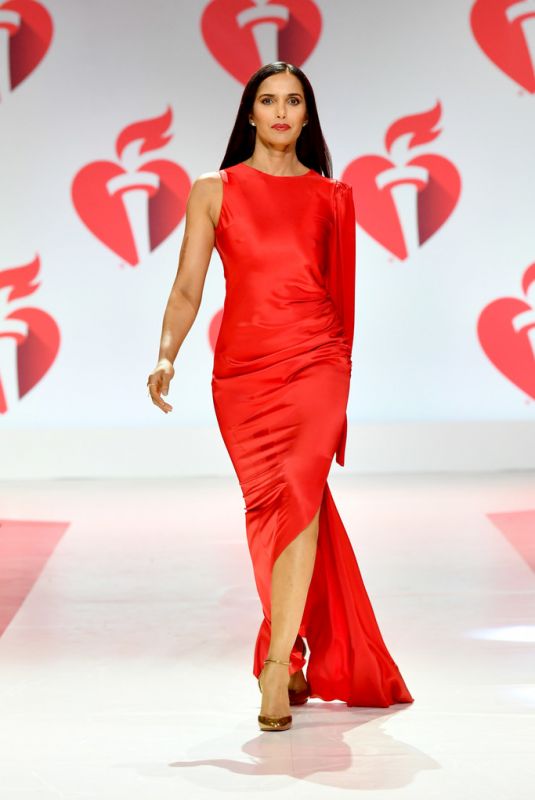 PADMA LAKSHMI at Aha Go Red for Women Red Dress Collection 2019 in New York 02/07/2019