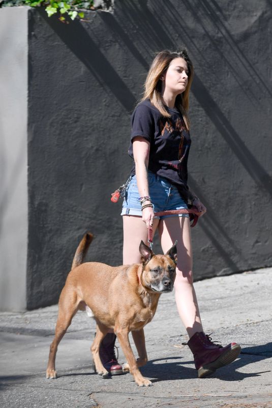PARIS JACKSON Out with Her Dog in Los Angeles 02/18/2019