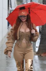 PHOEBE PRICE Out on a Rainy Day in Beverly Hills 02/15/2019