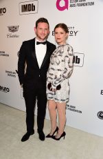 Pregnant KATE MARA at Elton John Aids Foundation Oscar Party in Hollywood 02/24/2019
