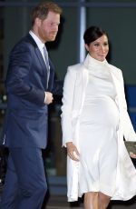 Pregnant MEGHAN MARKLE and Prince Harry at The Wider Earth in London 02/12/2019