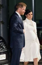 Pregnant MEGHAN MARKLE and Prince Harry at The Wider Earth in London 02/12/2019