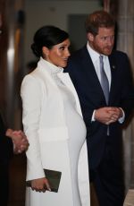 Pregnant MEGHAN MARKLE and Prince Harry at The Wider Earth in London 02/12/2019