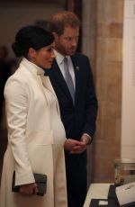 Pregnant MEGHAN MARKLE and Prince Harry at The Wider Earth in London 02/12/2019