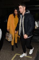 PRIYANKA CHOPRA and Nick Jonas at Arts Club in London 02/15/2019