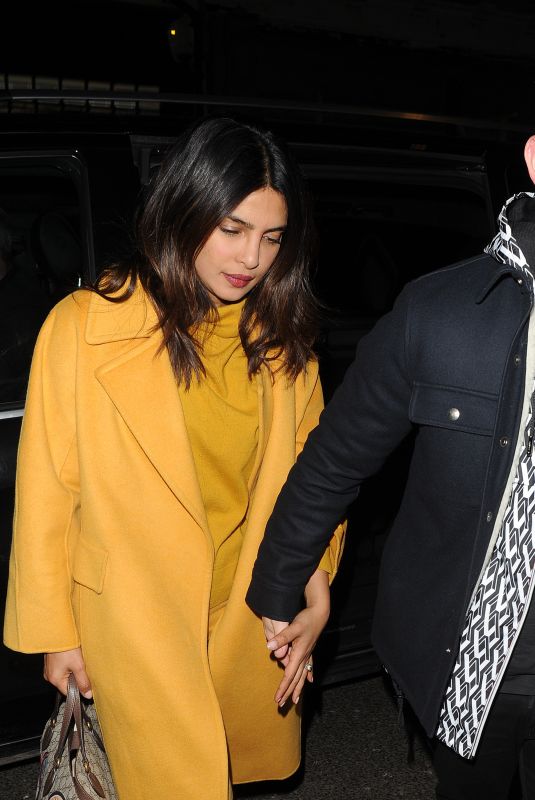 PRIYANKA CHOPRA and Nick Jonas at Arts Club in London 02/15/2019