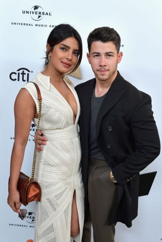 PRIYANKA CHOPRA and NICK JONAS at Sir Lucian Grainge’s Artist Showcase in Los Angeles 02/09/2019