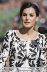 QUEEN LETIZIA OF SPAIN at Delivery of National Flag to Napoles Infantry Regiment 4 in Madrid 02/23/2019