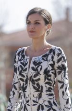 QUEEN LETIZIA OF SPAIN at Delivery of National Flag to Napoles Infantry Regiment 4 in Madrid 02/23/2019
