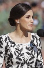 QUEEN LETIZIA OF SPAIN at Delivery of National Flag to Napoles Infantry Regiment 4 in Madrid 02/23/2019