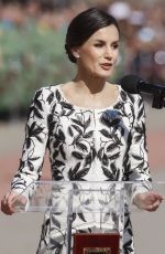 QUEEN LETIZIA OF SPAIN at Delivery of National Flag to Napoles Infantry Regiment 4 in Madrid 02/23/2019