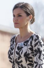 QUEEN LETIZIA OF SPAIN at Delivery of National Flag to Napoles Infantry Regiment 4 in Madrid 02/23/2019