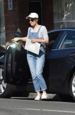 RACHEL MCADAMS in Denim Overalls Out Shopping in Los Angeles 02/26/2019