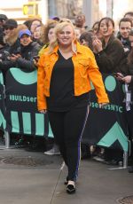 REBEL WILSON Leaves AOL Build in New York 02/08/2019