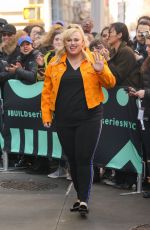 REBEL WILSON Leaves AOL Build in New York 02/08/2019