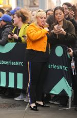 REBEL WILSON Leaves AOL Build in New York 02/08/2019