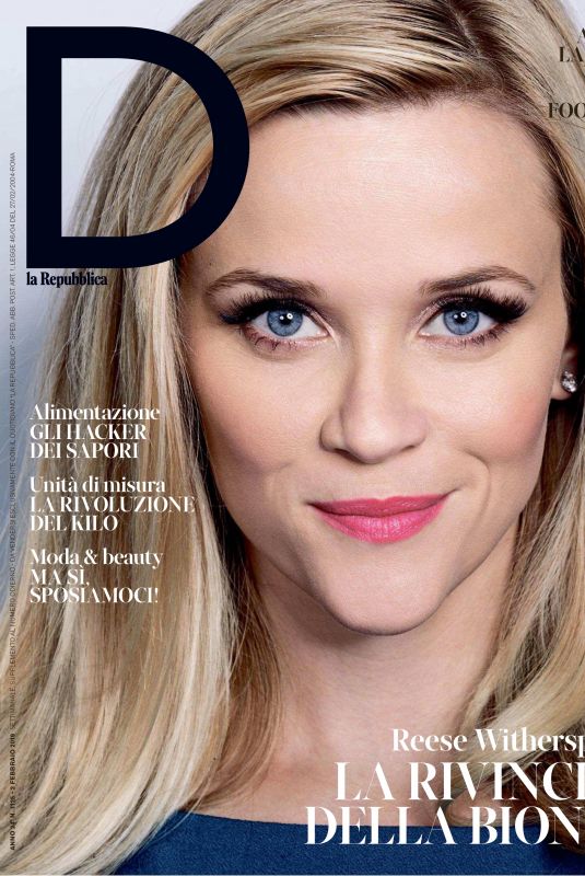 REESE WITHERSPO in D LA Repubblica, February 2019
