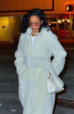 RIHANNA Night Out in New York 02/01/2019