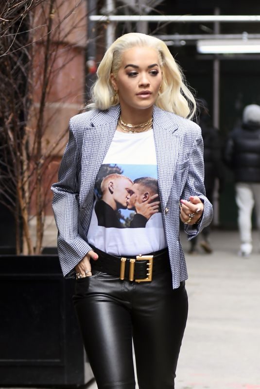 RITA ORA Leaves Her Hotel in New York 02/13/2019