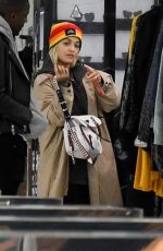 RITA ORA Shopping at Saint Laurent on Rodeo Drive in Beverly Hills 02/15/2019