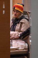 RITA ORA Shopping at Saint Laurent on Rodeo Drive in Beverly Hills 02/15/2019