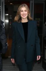 ROSAMUND PIKE Out and About in London 01/31/2019
