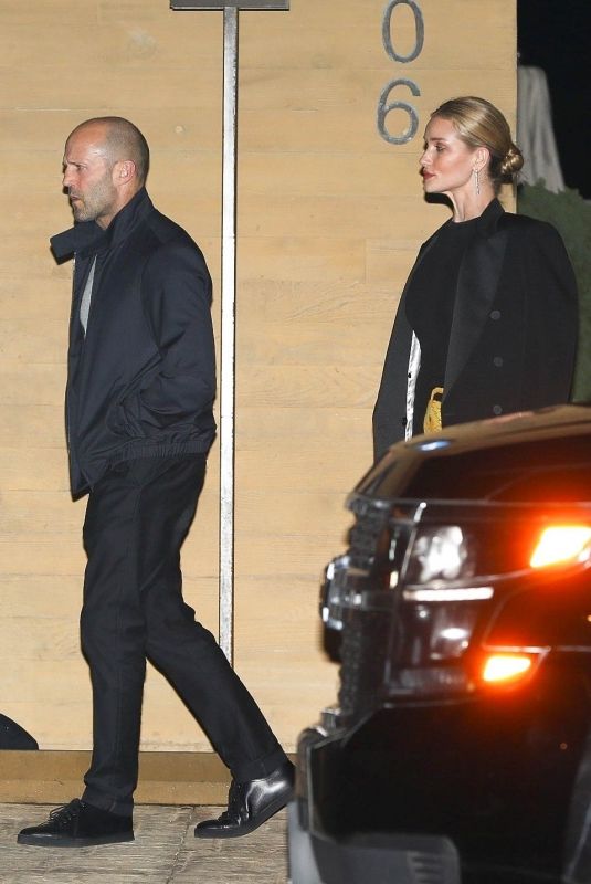 ROSIE HUNTINGTON-WHITELEY and Jason Statham at Nobu in Malibu 02/14/2019