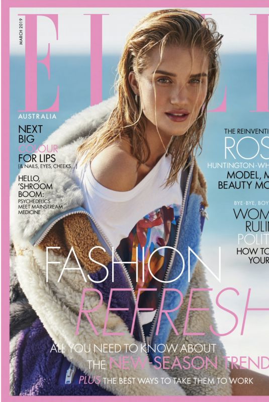 ROSIE HUNTINGTON-WHITELEY for Elle Magazine, Australia March 2019