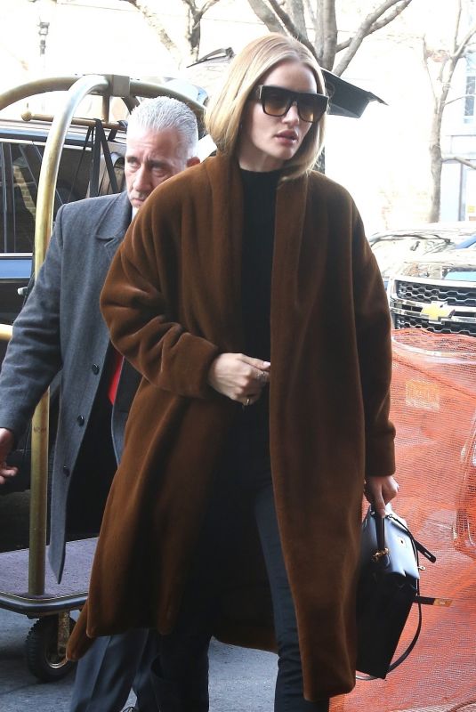 ROSIE HUNTINGTON-WHITELEY Out in New York 02/06/2019