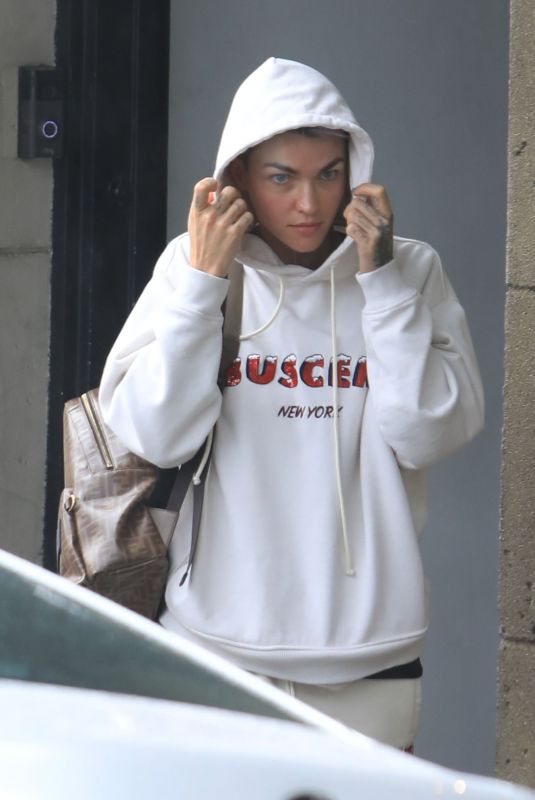RUBY ROSE in Hoodie Out in Los Angeles 04/02/2019