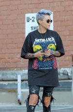 RUBY ROSE Shows off New Color Hairdo Out in Los Angeles 01/31/2019