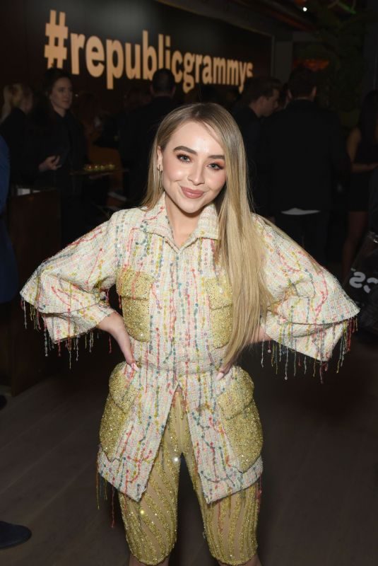 SABRINA CARPENTER at Republic Records Grammys After-party in Los Angeles 02/10/2019
