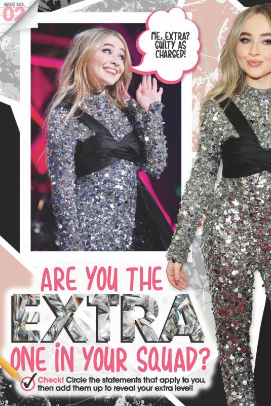 SABRINA CARPENTER in Quizfest Magazine, May 2019