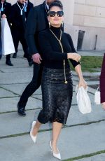 SALMA HAYEK at Bottega Veneta Show in Milan 02/22/2019