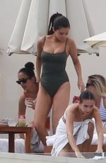 SELENA GOMEZ in Swinsuit at a Beach in Cabo 02/09/2019