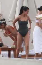 SELENA GOMEZ in Swinsuit at a Beach in Cabo 02/09/2019